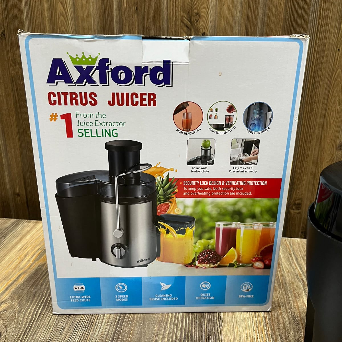 Axford Citrus Juicer – #1 Selling Juice Extractor with Wide Feed Chute, 2 Speed Modes