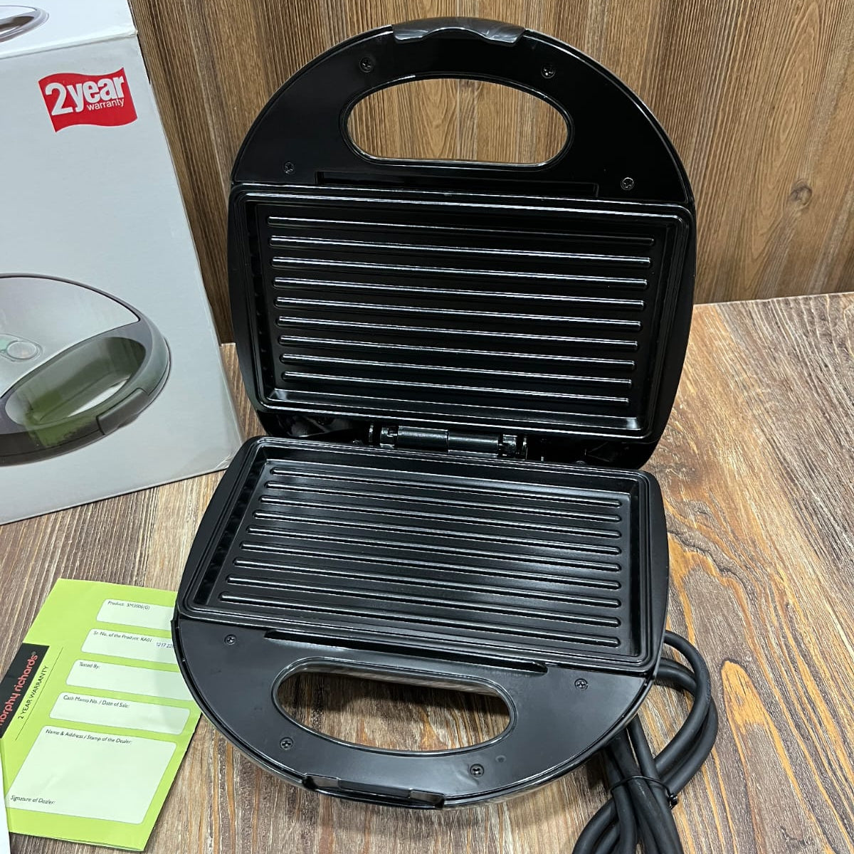 Morphy Richards SM3006G 2 Slice Sandwich Toaster & Grill – Non-Stick Plates, 2 Year Warranty