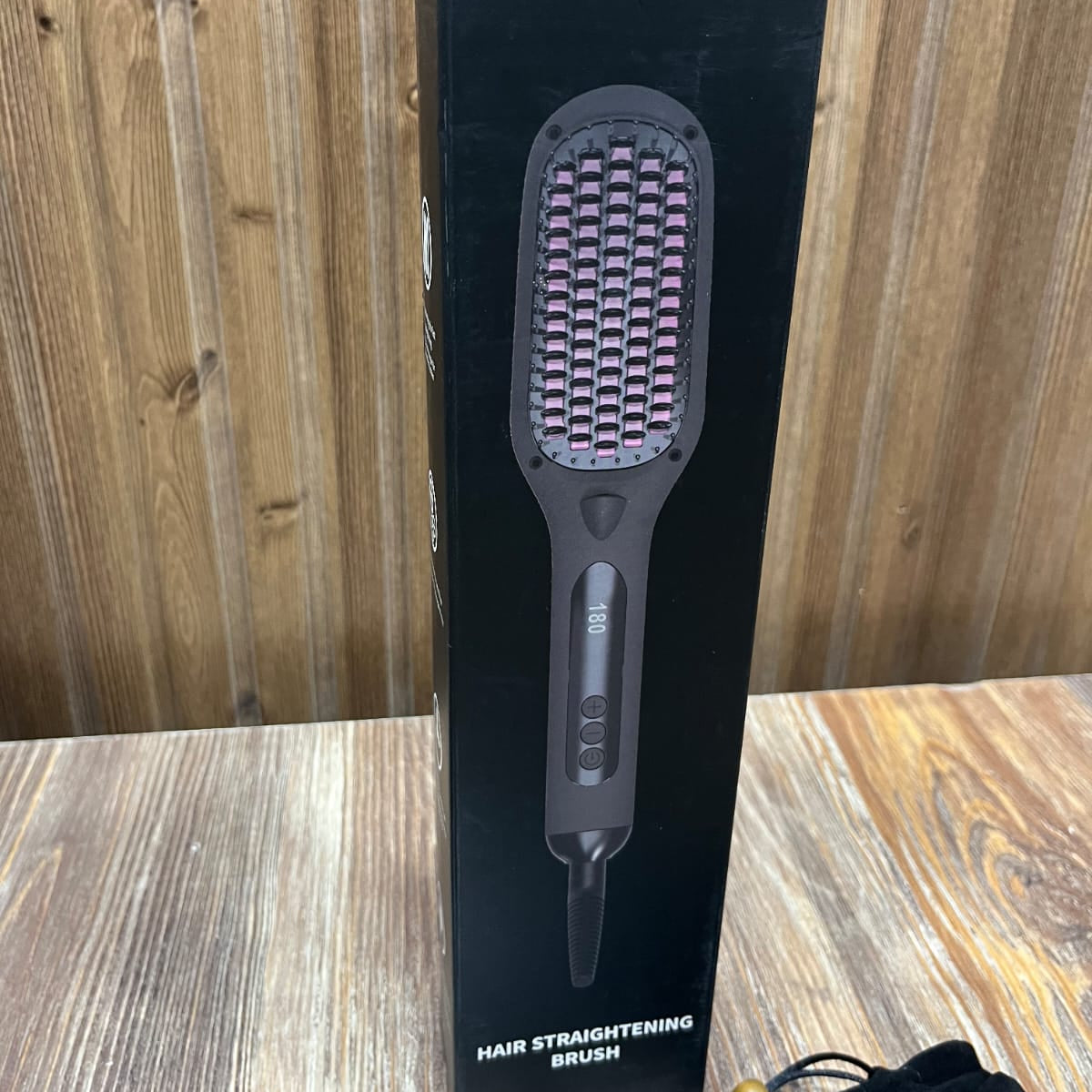 Hair Straightening Brush – Digital Display Ceramic Styler with Travel Pouch
