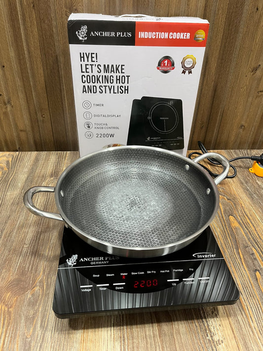 Ancher Plus 2200W Induction Cooker, Touch & Knob Control, Timer