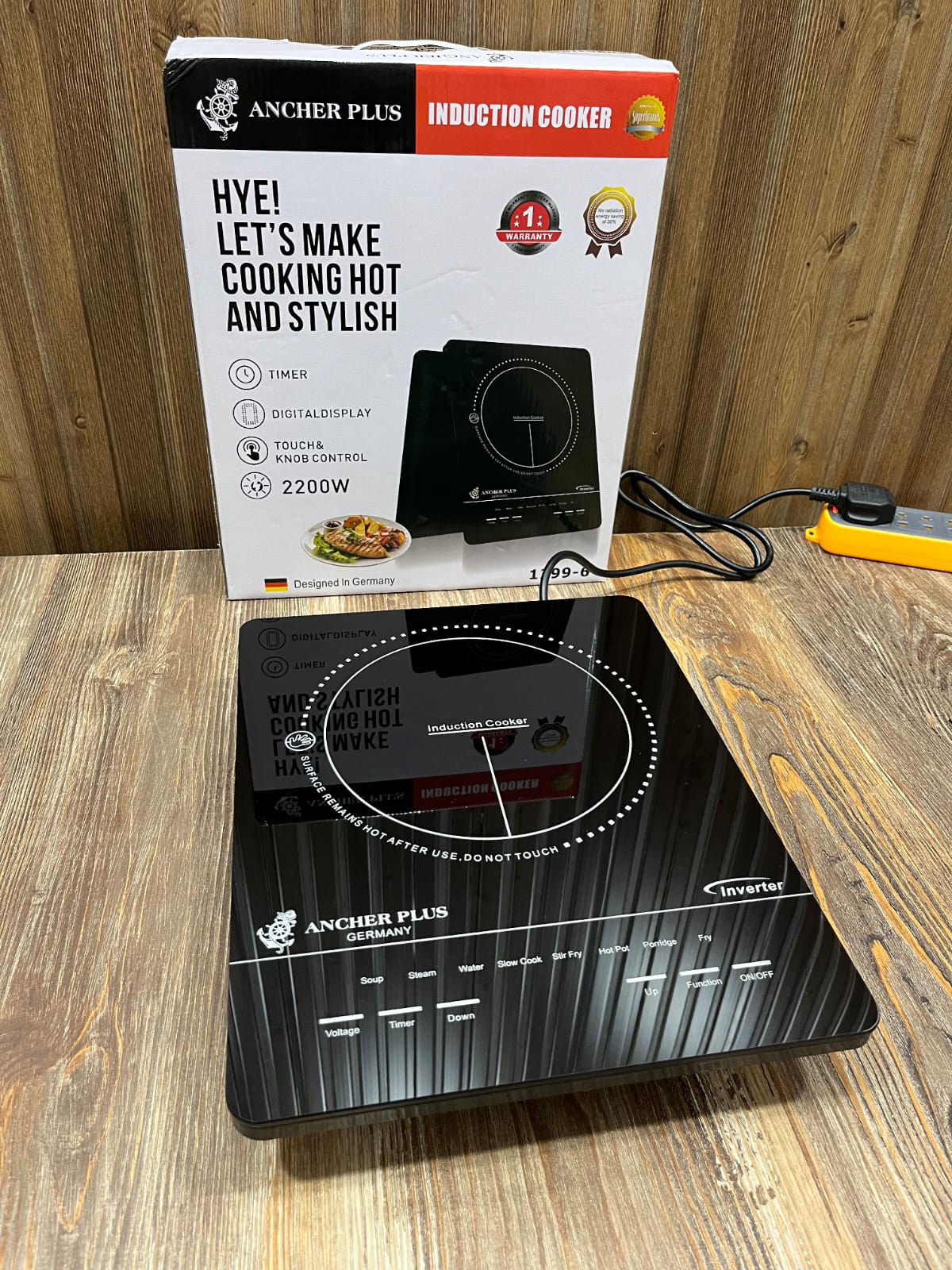 Ancher Plus 2200W Induction Cooker, Touch & Knob Control, Timer