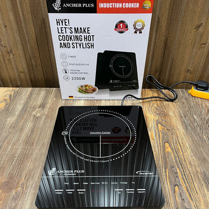 Ancher Plus 2200W Induction Cooker, Touch & Knob Control, Timer