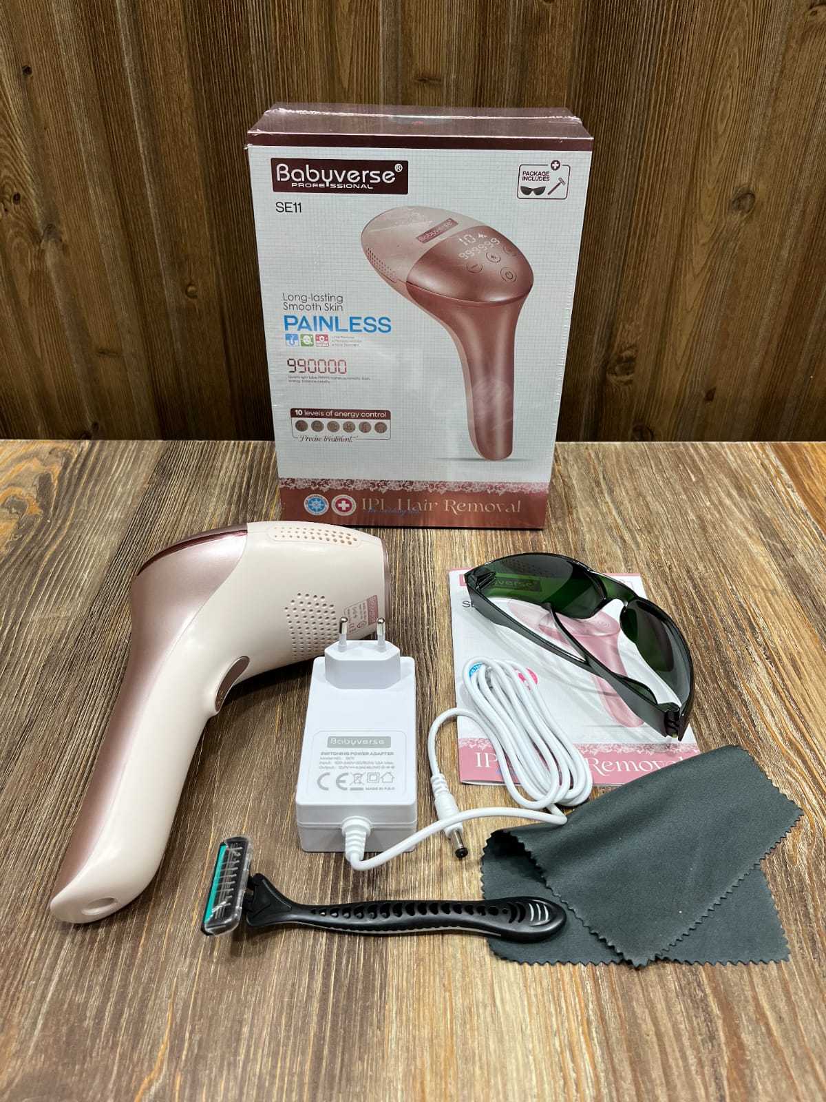 Babyverse SE11 IPL Hair Removal Device, 990000 Flashes, 10 Levels