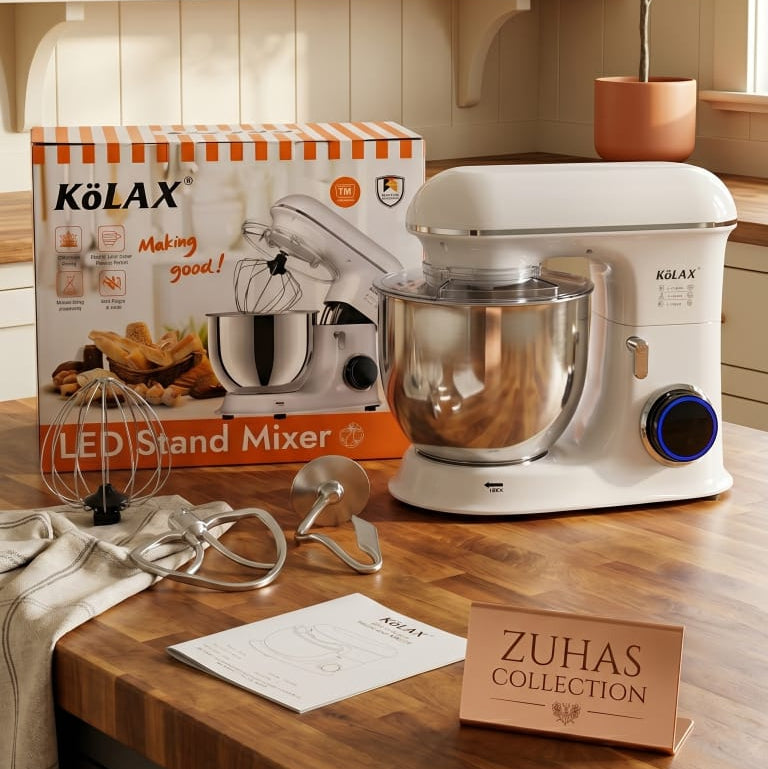 KOLAX 7.8L LED Stand Mixer – Planetary Mixing Electric Dough Mixer & Cake Mixer