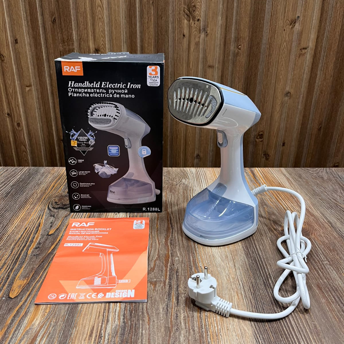 RAF R.1288L Handheld Garment Steamer 1500W – Portable Electric Steam Iron
