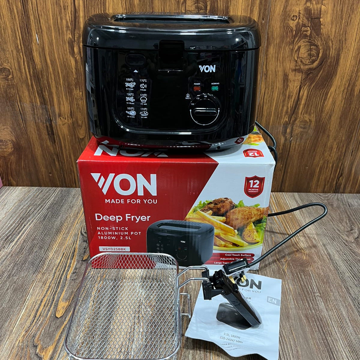 VON 2.5L Deep Fryer 1800W