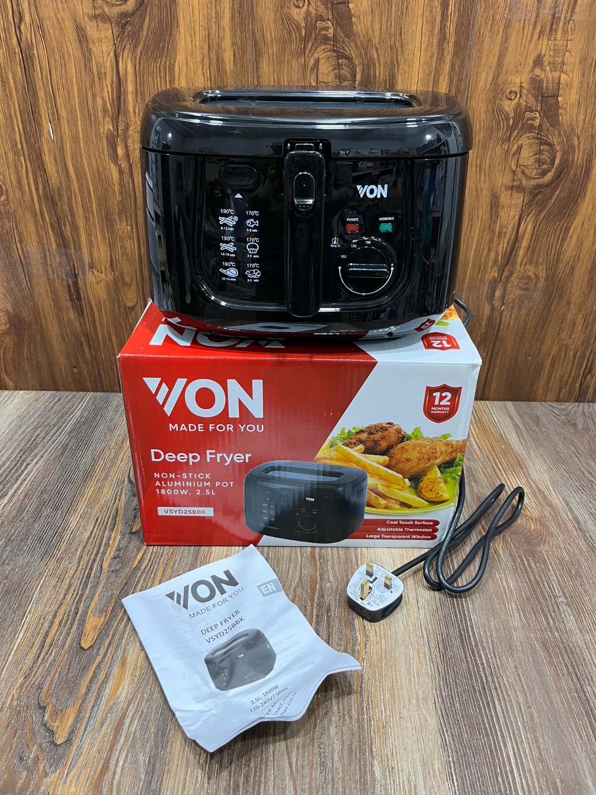 VON 2.5L Deep Fryer 1800W