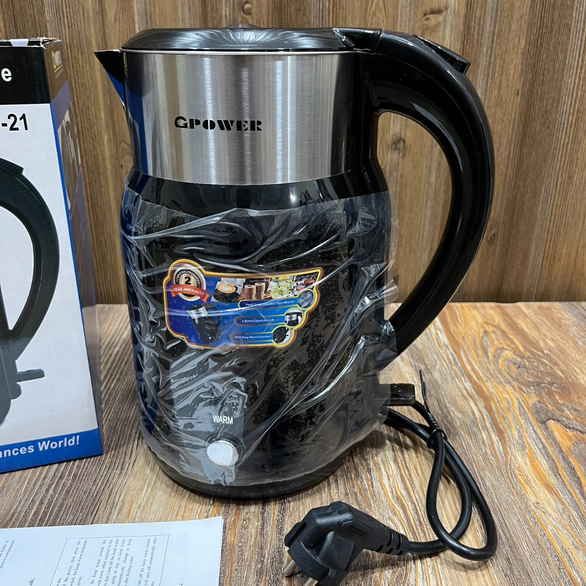 GPower GP-21 Electric Kettle 1500W Keep Warm