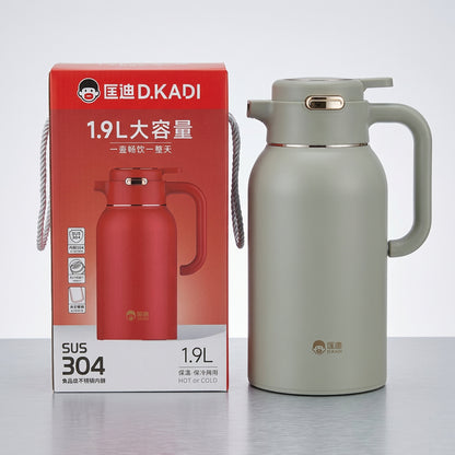 D.KADI 1.9L Vacuum Thermos Jug – Hot & Cold (Sage Grey)