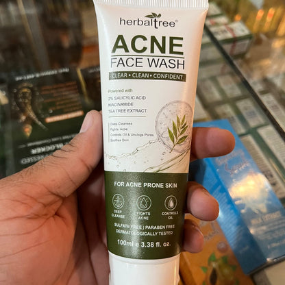 Herbaltree Acne Face Wash 100ml | 2% Salicylic Acid & Niacinamide
