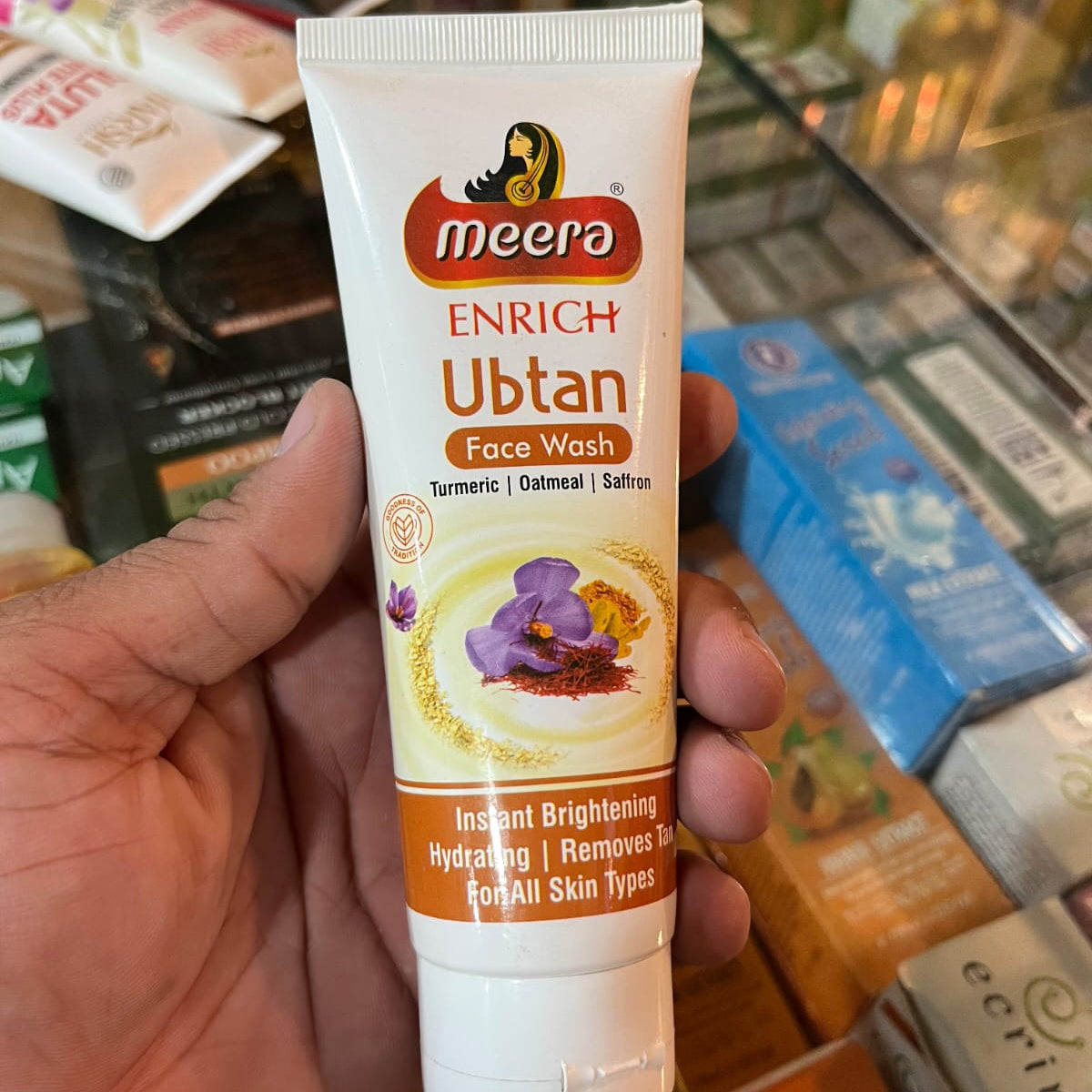 Meera Enrich Ubtan Face Wash 100ml | Turmeric, Oatmeal & Saffron