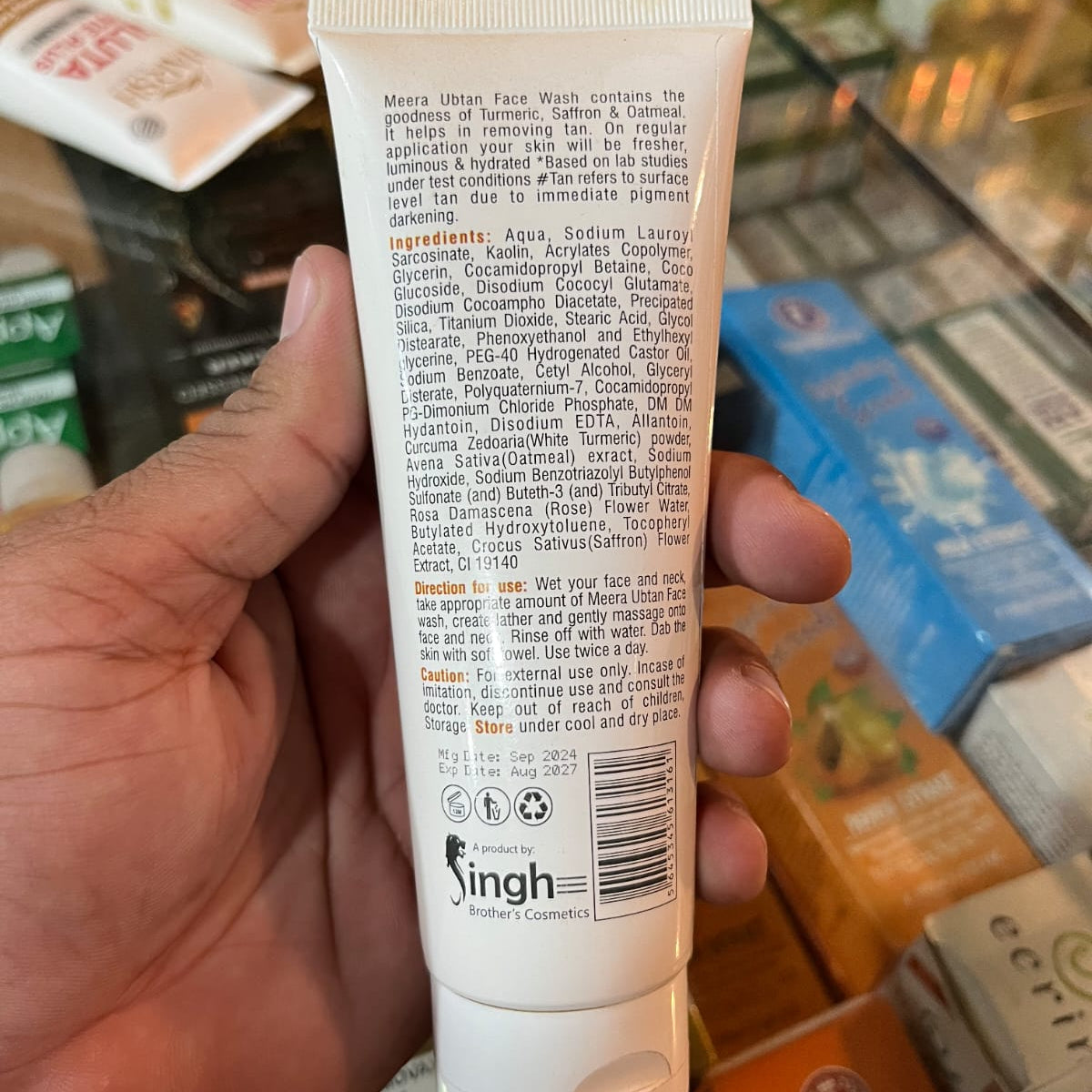 Meera Enrich Ubtan Face Wash 100ml | Turmeric, Oatmeal & Saffron