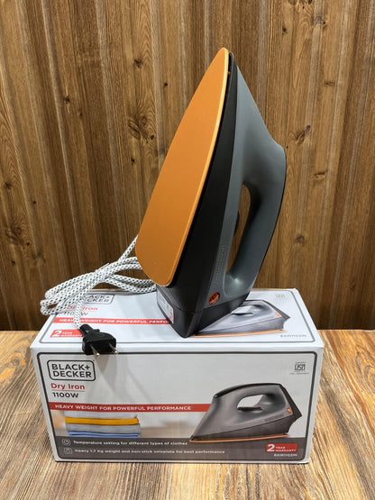 Black+Decker Dry Iron 1100W – Heavy Weight Non-Stick Soleplate