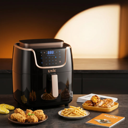 UNIE Steam Air Fryer Combo, 7L Large Family Capacity, Touch Screen Presets, PFOA-Free Non-Stick Dishwasher Safe Basket