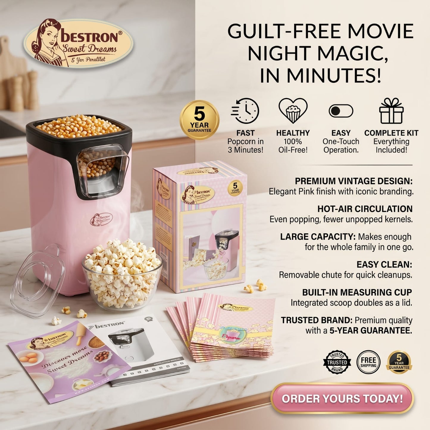 Bestron Sweet Dreams Popcorn Maker