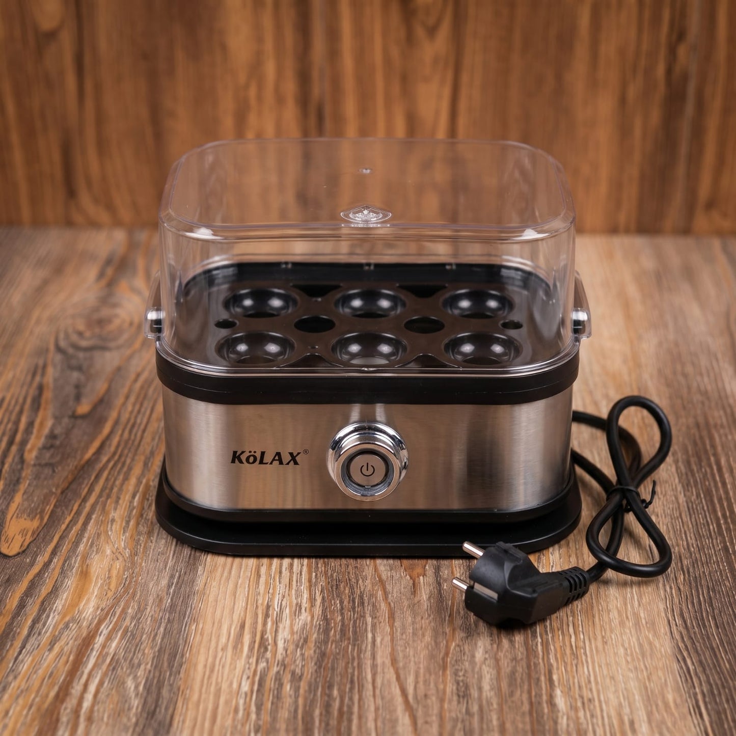 KöLAX 802718 Electric Egg Boiler | 200W Egg Steamer (6-Egg Capacity)