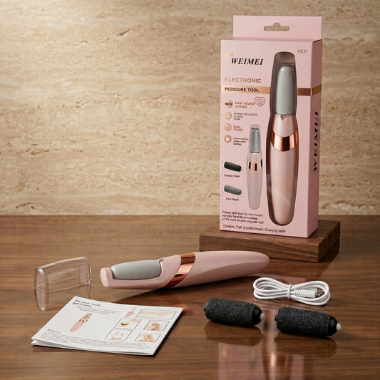 WEIMEI Rechargeable Electric Foot File Callus Remover for Wet & Dry Pedicure.