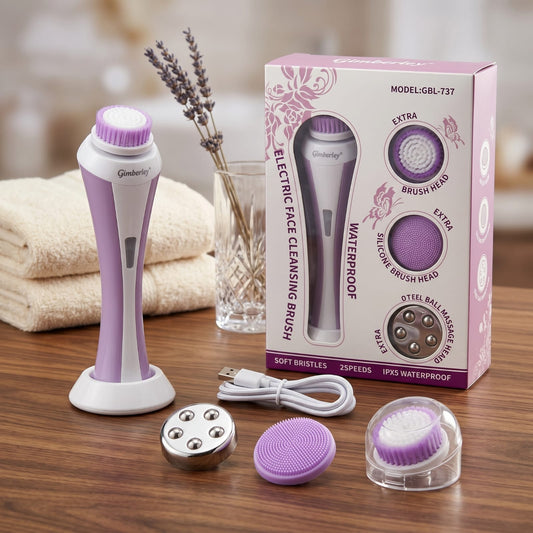 3 in 1 Electric Face Cleansing Brush & Spa Skin Care Massage