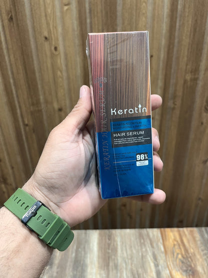 Keratin Nutrition Moisturizing & Smooth Hair Serum designed to repair damaged hair and reduce frizz
