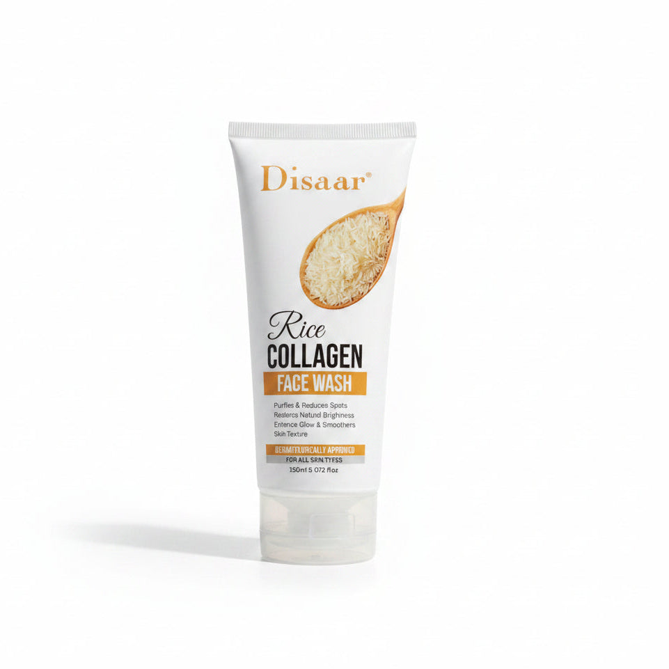 Disaar Rice Collagen Face Wash – Purifying & Brightening Cleanser (150ml)