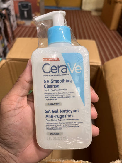 CeraVe SA Smoothing Cleanser, designed to exfoliate and smooth rough, bumpy skin using salicylic acid