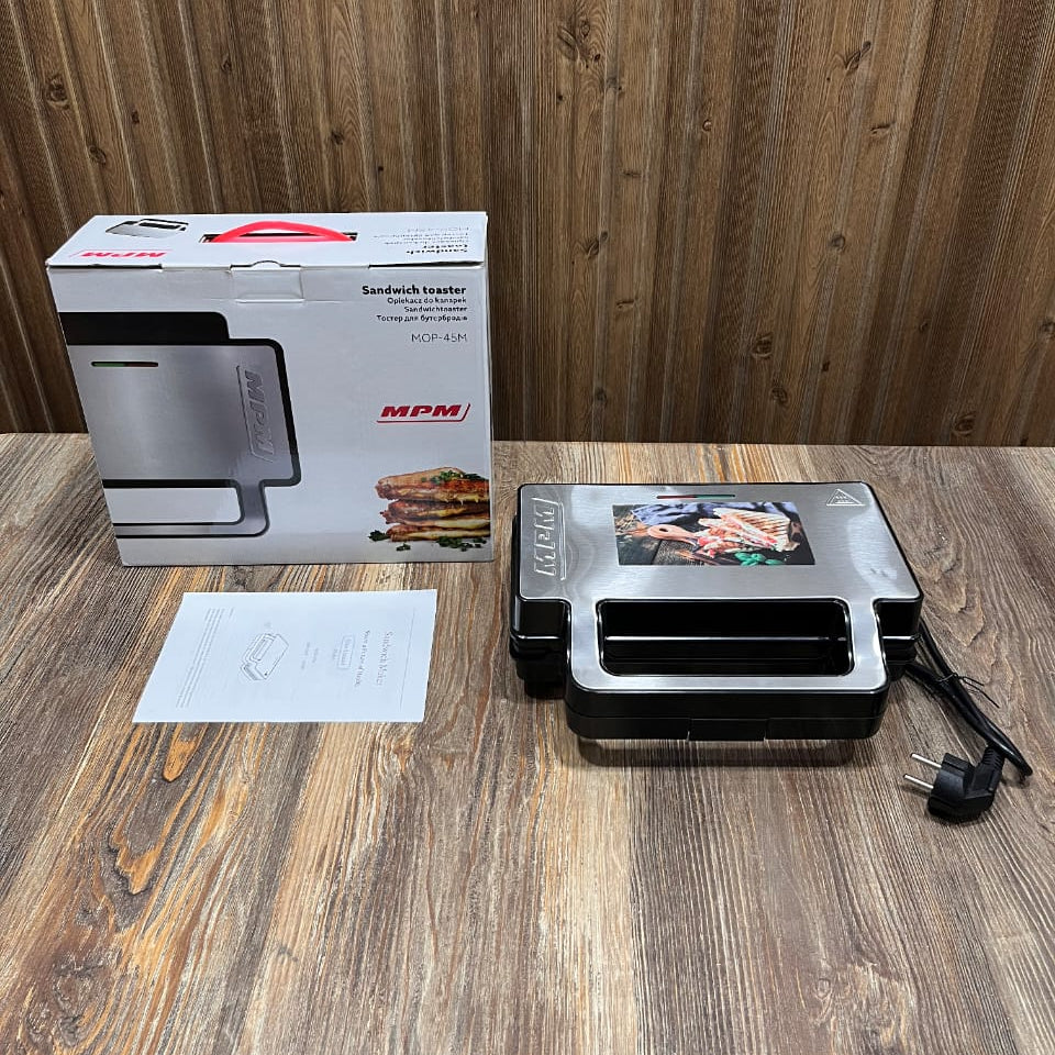 MPM MOP-45M Sandwich Toaster | 900W Non-Stick Triangular Sandwich Make