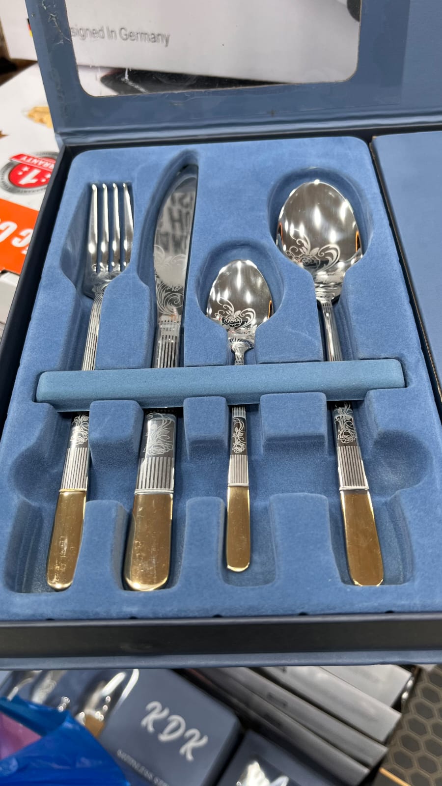KDK 24-Piece Premium Cutlery Set with Luxury Gift Bo