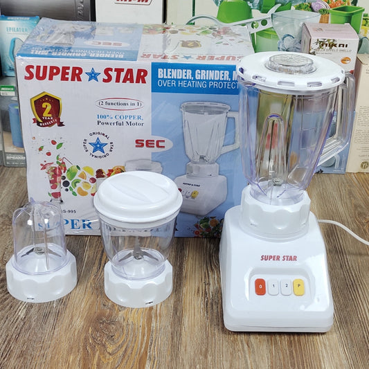 Super Star 3-in-1 Blender, Grinder & Mill (SS-995) – 100% Copper Motor & 2-Year Warranty