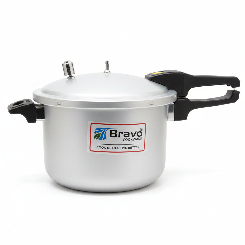 Bravo Cookware Heavy-Gauge Aluminium Pressure Cooker | 9-Liter, Item 1009