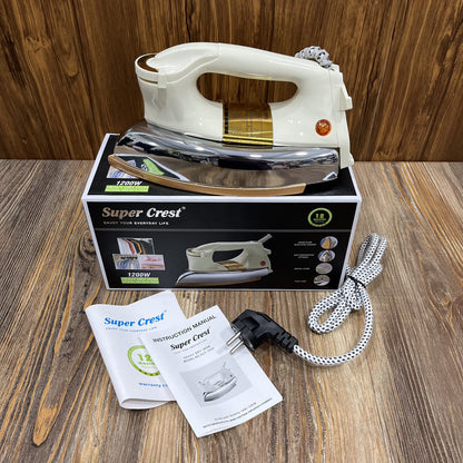 Super Crest Heavy Dry Iron 1200W (Model SCT-1034) with Ceramic Soleplate