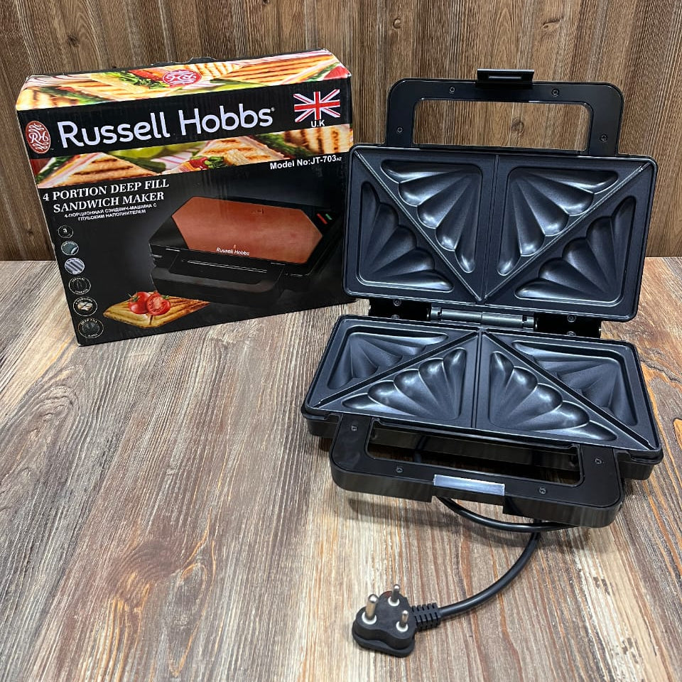 Russell Hobbs 4 Portion Deep Fill Sandwich Maker – Model JT-703az (UK Brand)