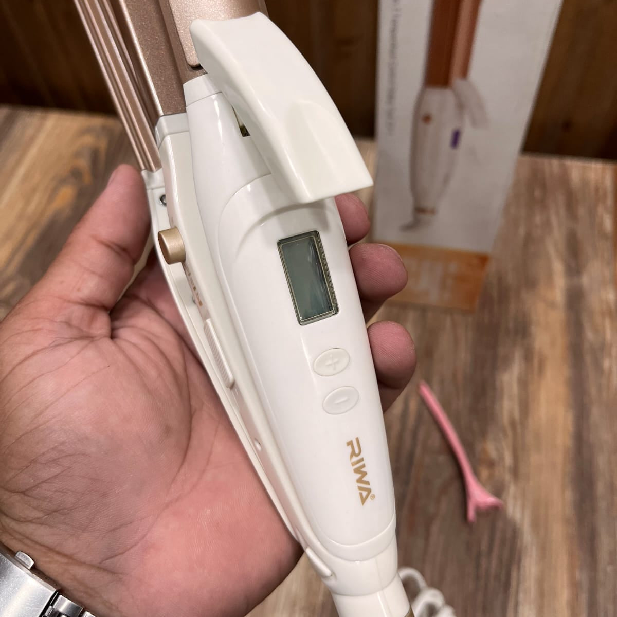 RIWA 3-in-1 Hair Styling Tool – Temperature Control Curling Iron with Interchangeable Barrels