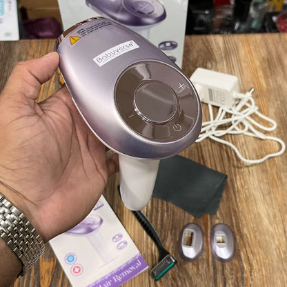 Babyverse Professional IPL Hair Removal Device SE10 – Painless 990000 Flashes, 9 Energy Levels, Ice Cooling Tech