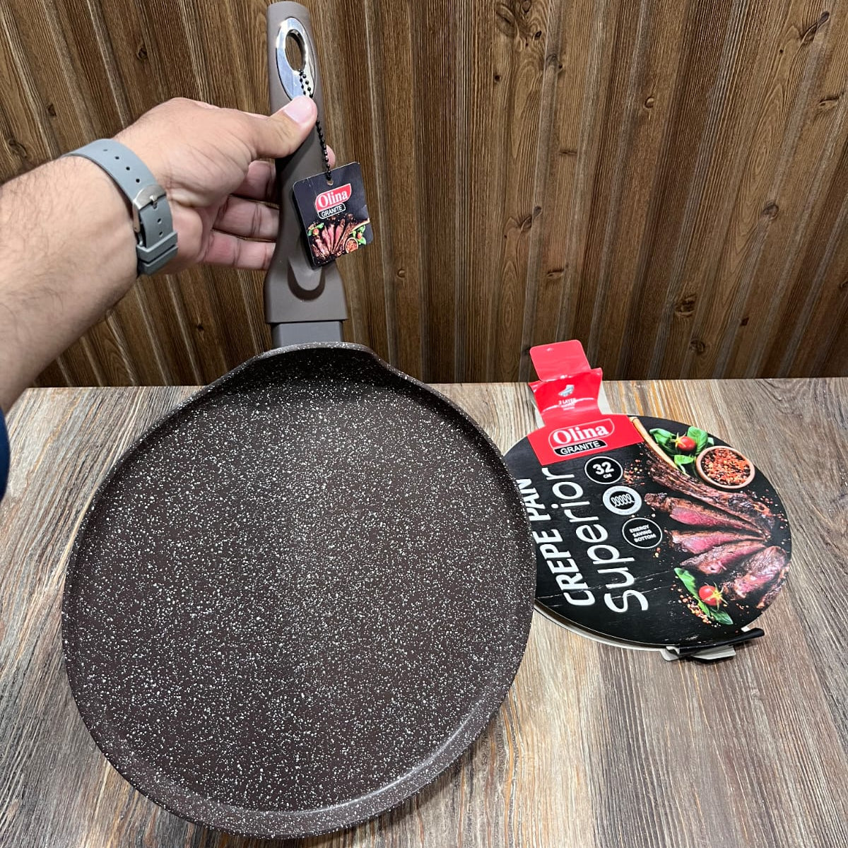 Olina Granite Crepe Pan Superior 32cm - 2 Layer Coating
