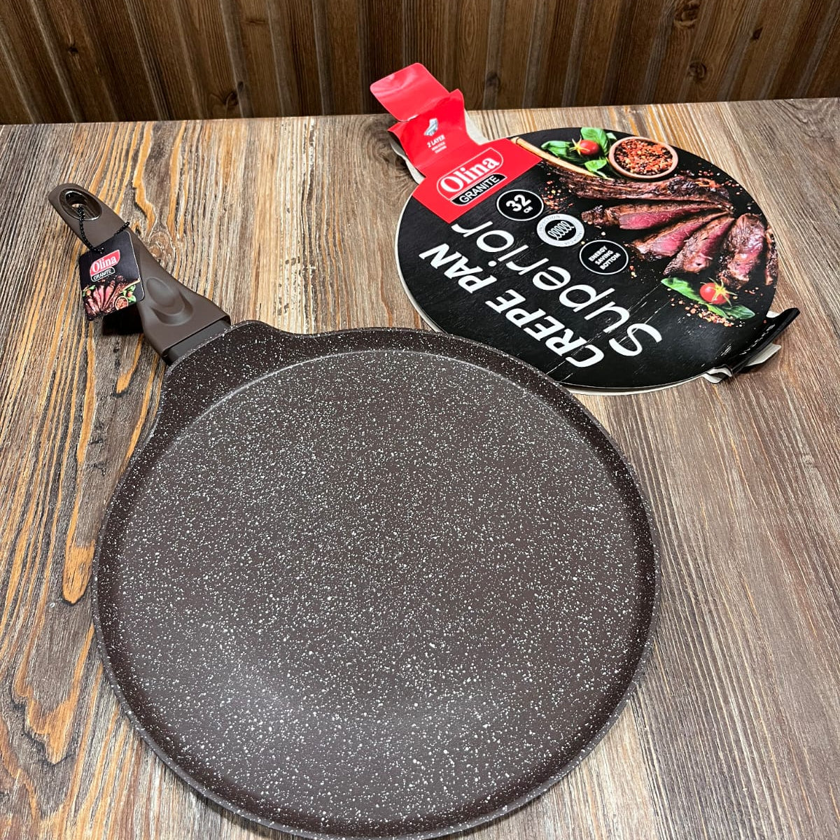 Olina Granite Crepe Pan Superior 32cm - 2 Layer Coating