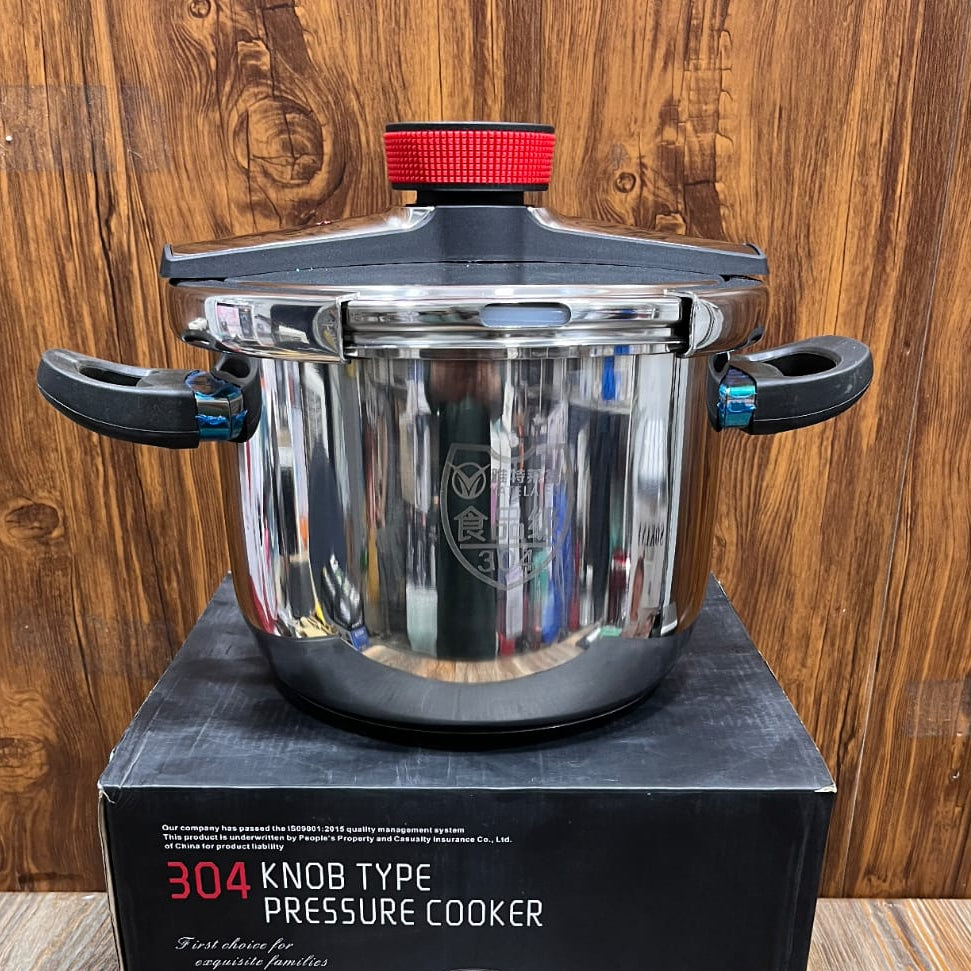 9L (26cm) Stainless Steel 304 Knob Type Pressure Cooker | Explosion Proof