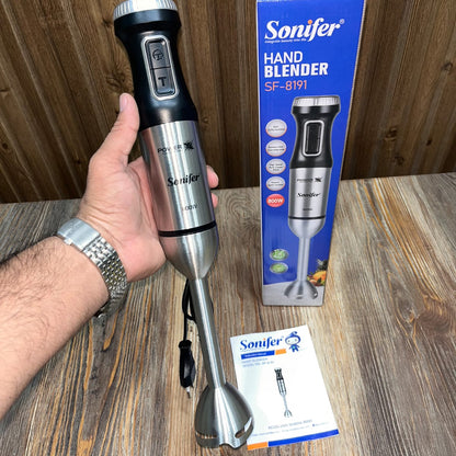 Sonifer Hand Blender SF-8191 – 800W Stainless Steel Stick Blender with Turbo