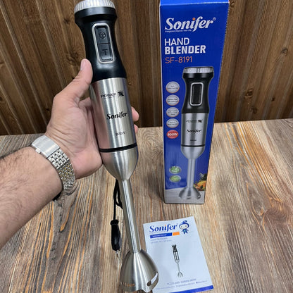 Sonifer Hand Blender SF-8191 – 800W Stainless Steel Stick Blender with Turbo