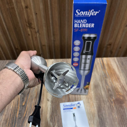 Sonifer Hand Blender SF-8191 – 800W Stainless Steel Stick Blender with Turbo