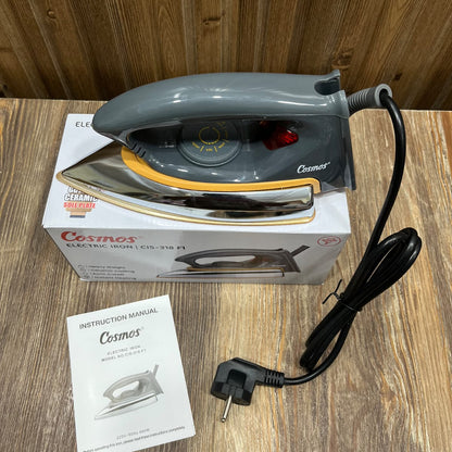 Cosmos Electric Dry Iron CIS-318F1 – 400W Heavy Weight, Ceramic Coated Soleplate