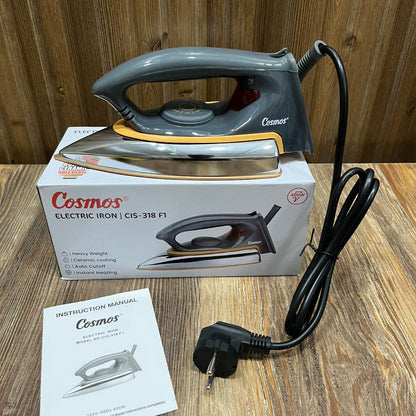 Cosmos Electric Dry Iron CIS-318F1 – 400W Heavy Weight, Ceramic Coated Soleplate