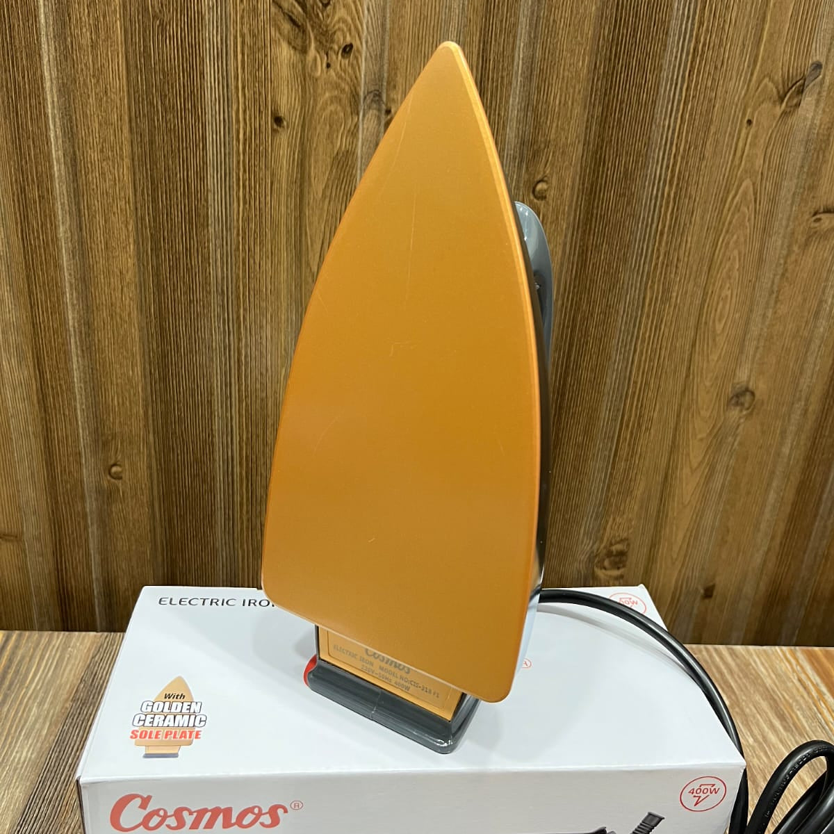 Cosmos Electric Dry Iron CIS-318F1 – 400W Heavy Weight, Ceramic Coated Soleplate
