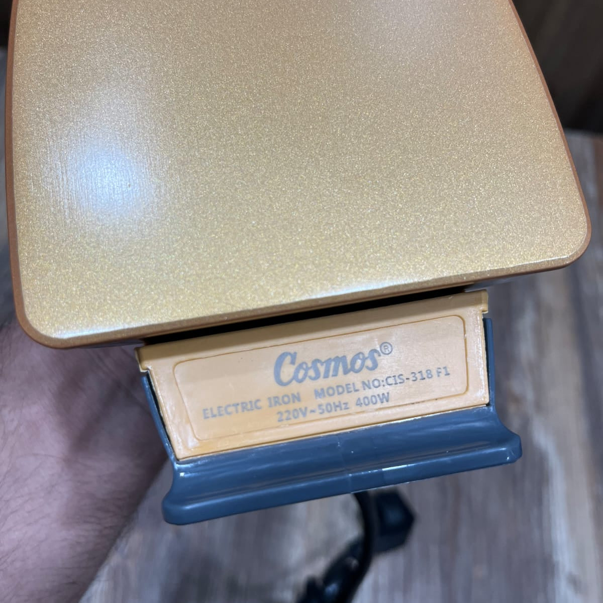Cosmos Electric Dry Iron CIS-318F1 – 400W Heavy Weight, Ceramic Coated Soleplate