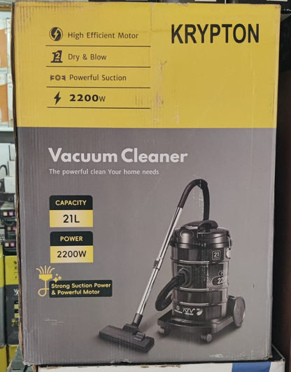 Krypton Vacuum Cleaner 21L, 2200W – Powerful Suction, 2-in-1 Dry & Blow
