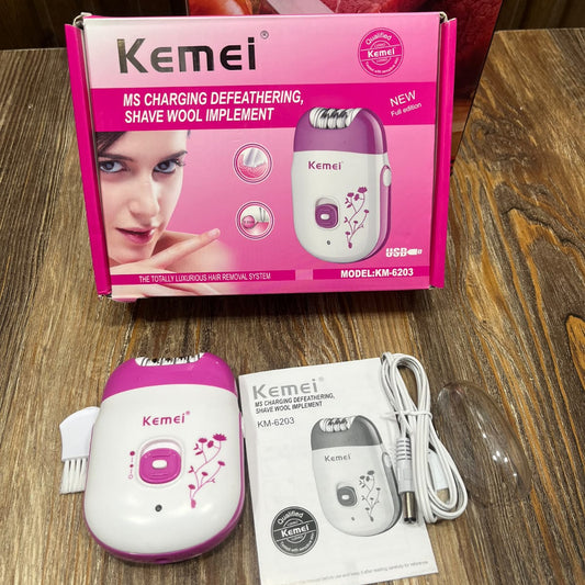 Kemie  km-6203  Rechargeable Epilator Hair removal machine for Ladies
