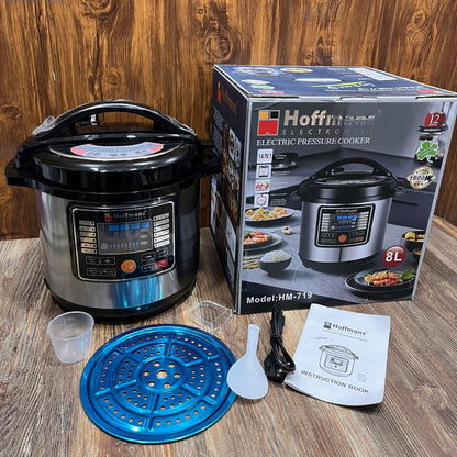 Hoffmans HM-719 Electric Pressure Cooker | 8L Capacity | 1600W High Power