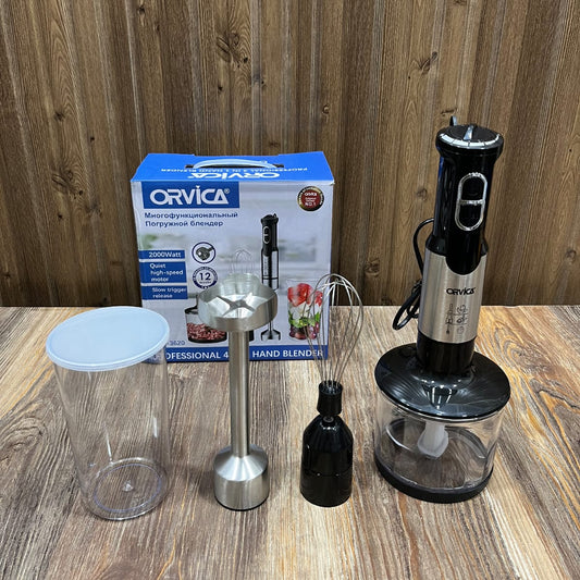 Orvica Professional 4 in 1 Hand Blender ORM-3620 – 2000W with Chopper & Whisk