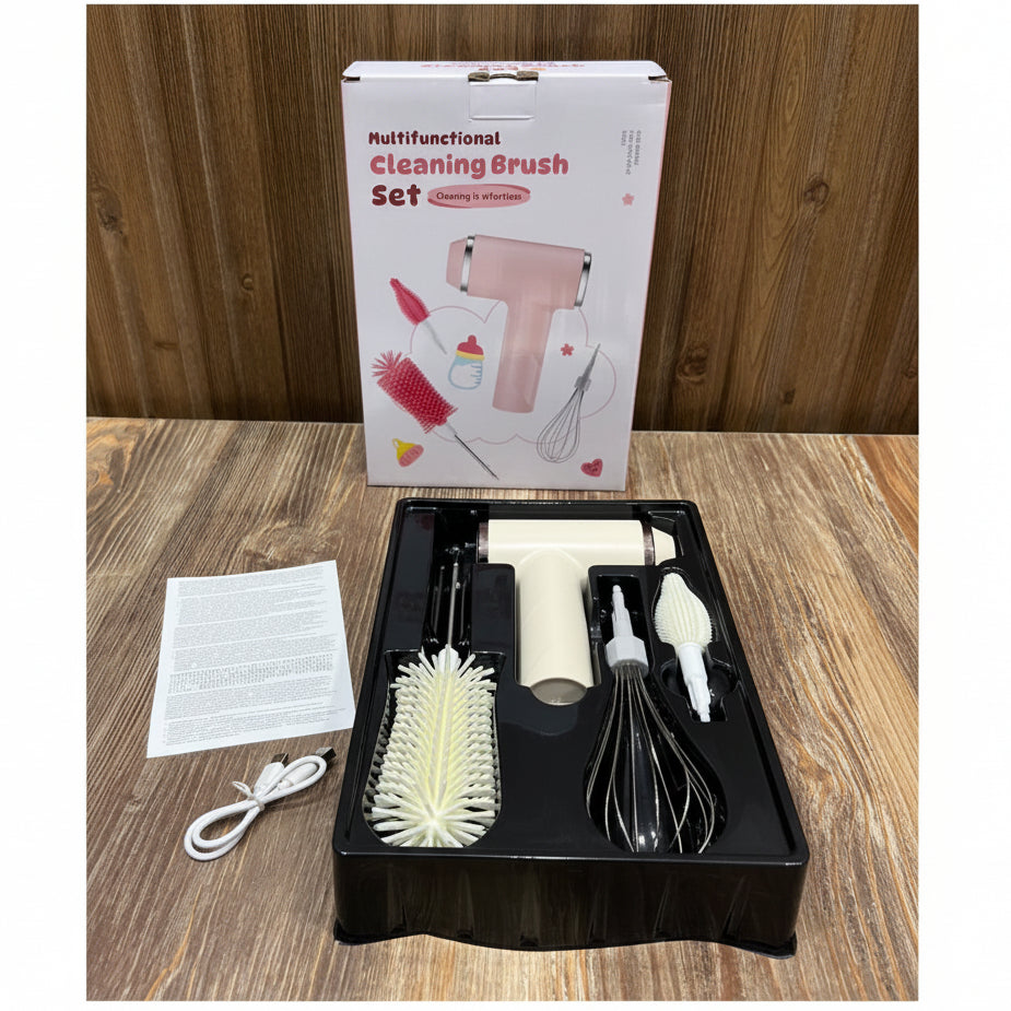 Cordless Multifunctional Cleaning & Whisking Brush Set