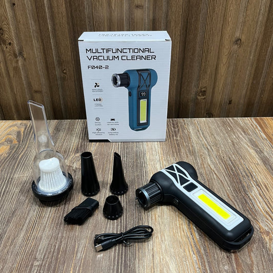 Multifunctional Vacuum Cleaner F040-1 – Portable Car & Home Handheld Vacuum with LED Light