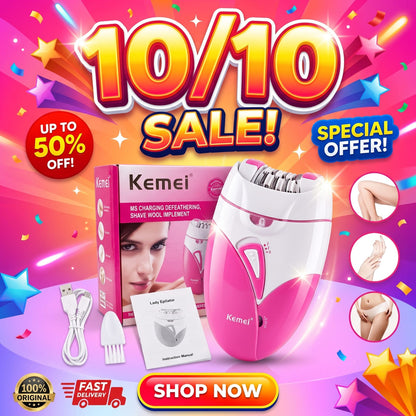 Kemie Ladies epilator hair removal machine Rechargeable
